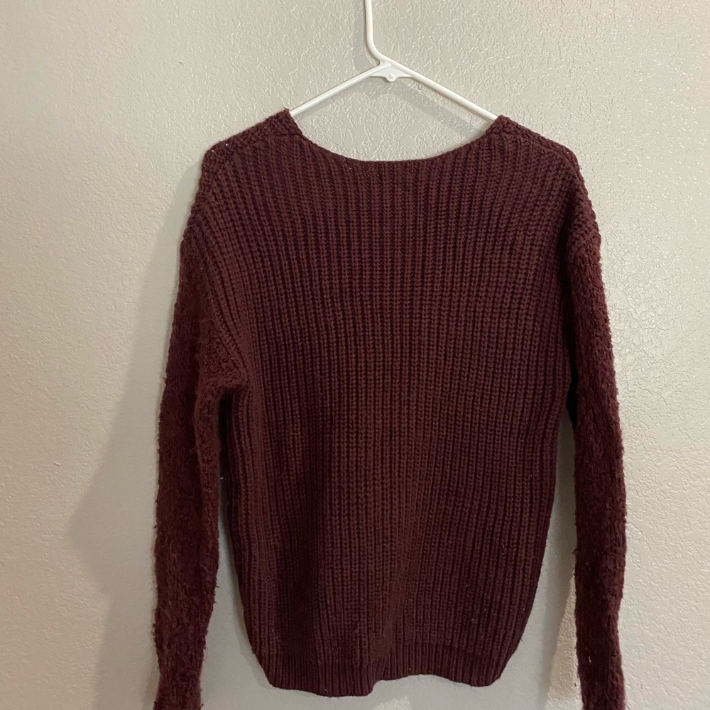 Burgundy Abound Sweater. Size Small.